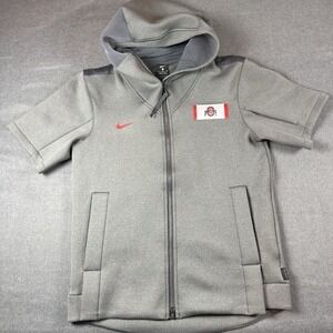 Nike OhioOn-Field College Showout Short Sleeve Hoodie Men's Medium CQ5336-050